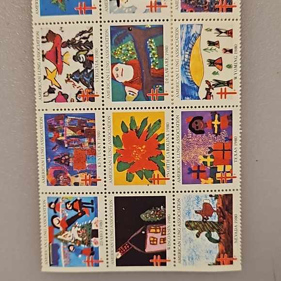 Christmas Seals American Lung Association National Art Education Assoc. 1980 - Picture 5 of 6
